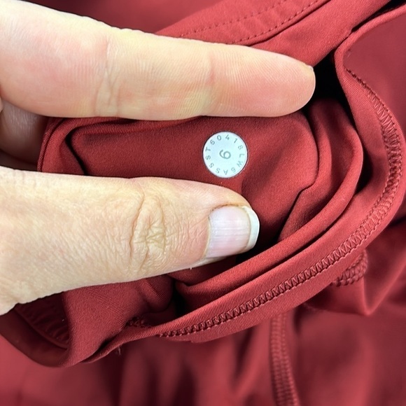 Lululemon Fast & Free Crop II *Nulux 19" Dark Sport Red - Picture 6 of 6